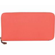Hermes Silk In Epsom Leather Long Wallet Pink H54382