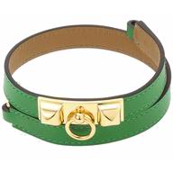 Hermes CDC Calfskin Bracelet Green Bamboo H6185
