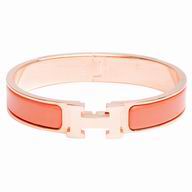 Hermes Click H Logo Enamelled Bracelet Pink/ Rose Gold HC575187