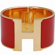 Hermes Enamelled Click H Logo Q-Bracelet Rose Gold/Red HC411073