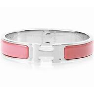 Hermes Click H Logo Enamelled Bracelet Watermelon Red& Gold HB3653