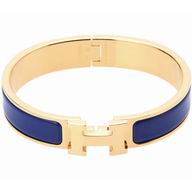 Hermes Click H Logo Enamelled Bracelet Blue & Gold H5478