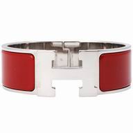 Hermes Medium Enamelled Click H Logo Bracelet Rose Gold/ White HE57546
