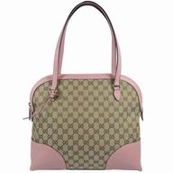 Gucci Classic GG Logo Calfskin Bag In Camel/Pink G6111514