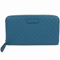 Gucci Classic GG Logo Calfskin Wallet Bag In Blue G6111518