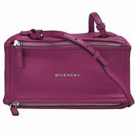 Givenchy Pandora Goatskin Zipper Bag In Purple Red Gi6112019