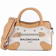 Balenciaga Navy Canvas Mini Bag Beige Camel B6112207