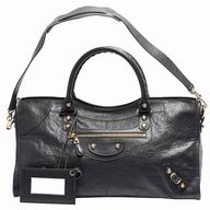 Balenciaga Hamilton Part Time Classic Gold Button Lambskin Bag Iron Gray B6112802