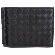 Bottega Veneta Classic Weave Calfskin Wallet In Black BV6112901