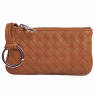 Bottega Veneta Classic Weave Nappa Change Purse In Caramel BV6112912