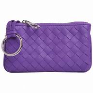 Bottega Veneta Classic Weave Nappa Change Purse In Purple BV6112917