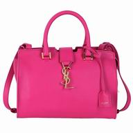 YSL Saint Laurent Petit Cabas YSL logo Calfskin Bag Peach Red Y6120210