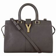 YSL Saint Laurent Classic Y logo Calfskin Bag Gray Y6120218