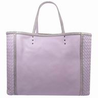 Bottega Veneta Classic Nappa Leather Woven Shop Tote Bag Pink Purple BV7041304