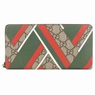 Gucci GG Chevron PVC Calfskin Zipper Wellets In Khaki Brown G7040804