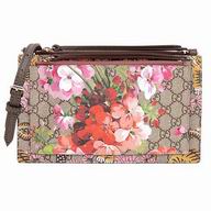 Gucci Flower Tiger Printing Calfskin Shoulder Bag In Khaki G7040808