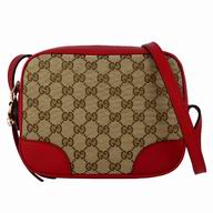 Gucci Soho Disco GG Calfskin Canvas Shoulder Bag In Red G7041006