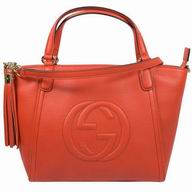 Gucci Soho Embossment GG Calfskin Canvas Shoulder Bag In Orange G7041010