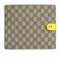 Gucci Classic GG Logo PVC Leather Wallet In Khaki Yellow G7041108
