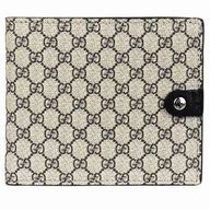 Gucci Classic GG PVC Calfskin Wallet In Khaki Black G7041109