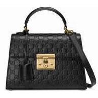 Gucci Padlock Signature Leather Hand/Shoulder Bag Black G453188