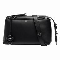 Fendi By The Way Calfskin Handle/Shoulder Boston Bag Black F6120709