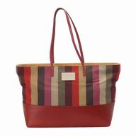 Fendi Classic Roll Bag Calfskin Canvas Tote Bag Burgundy F6120720