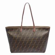 Fendi Classic Roll FF Logo PVC Tote Bag Peach Red F6120721