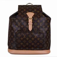 Louis Vuitton Classic Monogram Canvas Calfskin Backpack M51135