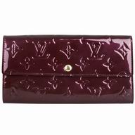 Louis Vuitton Classic Patent Leather Calfskin Wallet In Purple M91521