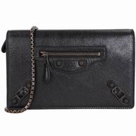 Balenciaga Classic Woc Lambskin Handle Chain Bag Black B7010604