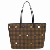 Fendi Straight Line Canvas Zipper Handle Bag Coffee F7011105