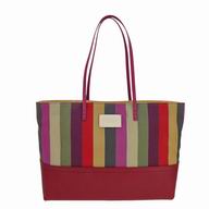 Fendi Straight Line Colored Drawing Nylon/Leather Handle Bag F7011107