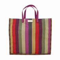 Fendi Straight Line Colored Drawing Canvas Handle Bag F7011106