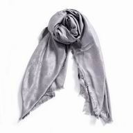 Louis Vuitton Classic Monogram Pattern Scarf Light Gray M75870