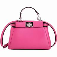 Fendi Micro Peekaboo Mini Sheepskin Handle/Shoulder Bag Peach Red F7021301
