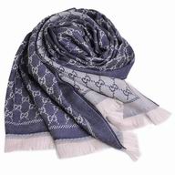 Gucci Sc Sten Classic GG Logo Wool Scarf Blue G7022201