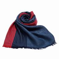 Gucci Classic GG Logo Wool Scarf Blue Red G7022211