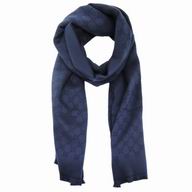 Gucci Classic GG Logo Wool Scarf Deep Blue G7022304