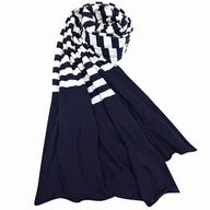 Gucci Classic GG Logo Blue Stripe Wool Scarf G7022305