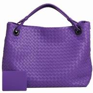 Bottega Veneta Classic Nappa Leather Woven Bag Purple BV7022809