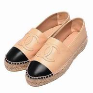 Chanel Classic Espadrilles CC Logo Shoes Camel/Black C7030101