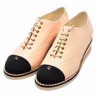 Chanel Classic CC Logo Sheeoskin Height Increasing Shoes Complexion/Black C7030107