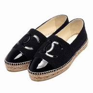 Chanel Classic Espadrilles CC Logo Shoes Black C7030110