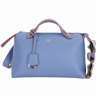 Fendi By The Way Calfskin Wave Lotus Leaf Hand/Shoulder Bag Sky Blue F7030802