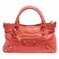 Balenciaga Giant First Gold Button Sheepskin Bag Rose Pink B7031508