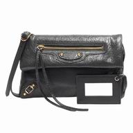 Balenciaga Classic Envelope Gold Button Sheepskin Bag Gray B7031513