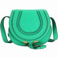 CHLOE Marcie Calfskin Saddle Bag Jade Green CL7040402