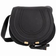CHLOE Marcie Calfskin Saddle Bag Black CL7040403