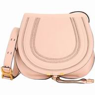 CHLOE Marcie Calfskin Saddle Bag Blush Nude CL7040406